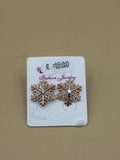 Coppia Orecchini Rose Gold Fiocco Di Neve
