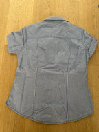 Camicia Donna Tirolese Manica Corta Bianca Azzurra Tg. L Nochstein Trachten