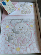 Completo Letto Neonata Copriletto Piquet, Lenzuolo E Federa Da Lettino Nuovo Rosa Otto L’orsacchiotto