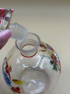 Bottiglia Con Tappo Cristallo Dipinta A Mano