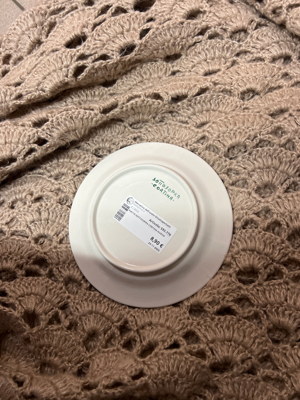 Piatto Sottosopra Cortina Da Dessert Nuovo