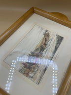 Vassoio Legno Vetro Con Disegno