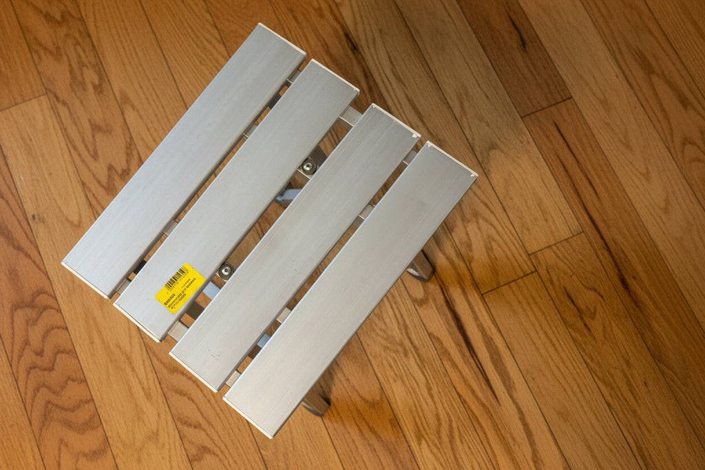 Seggiolino Quadrato Alluminio Pieghevole