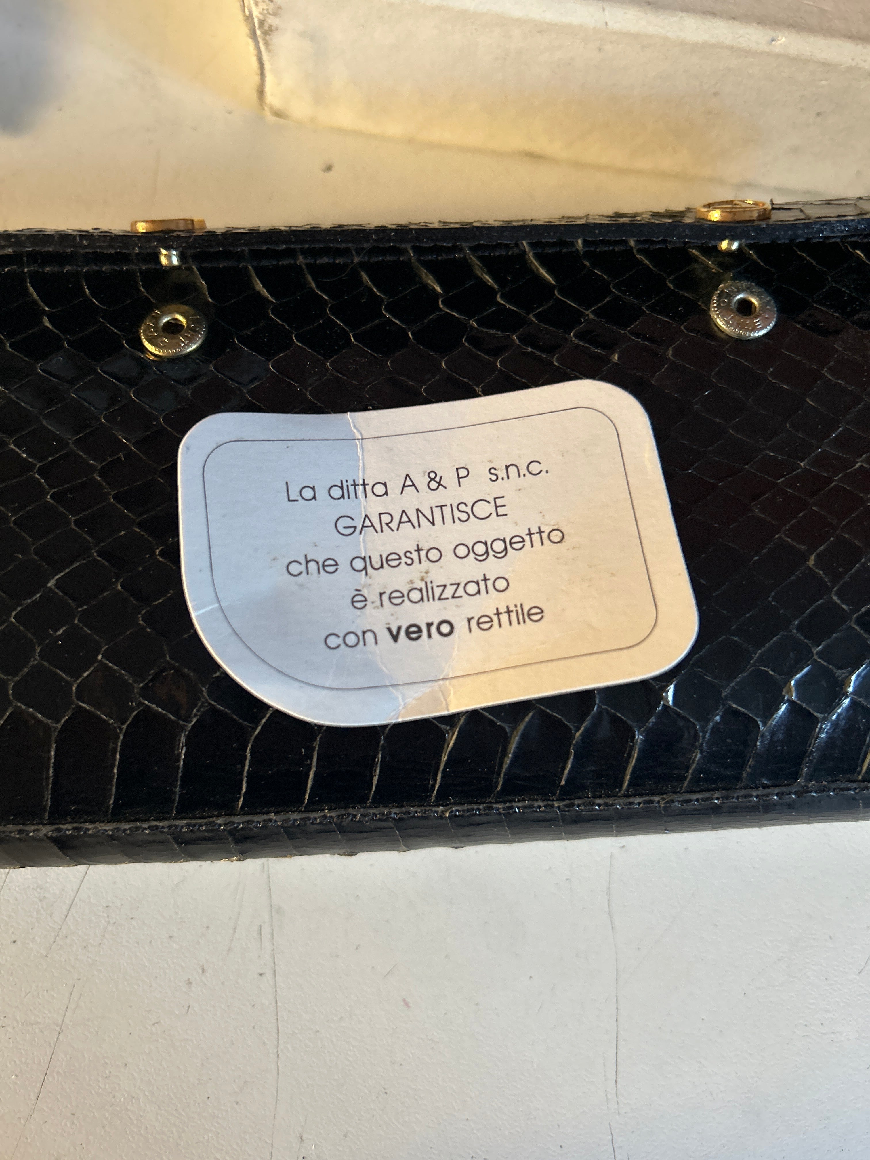 Set Manicure Con Custodia In Vero Rettile Nuovo