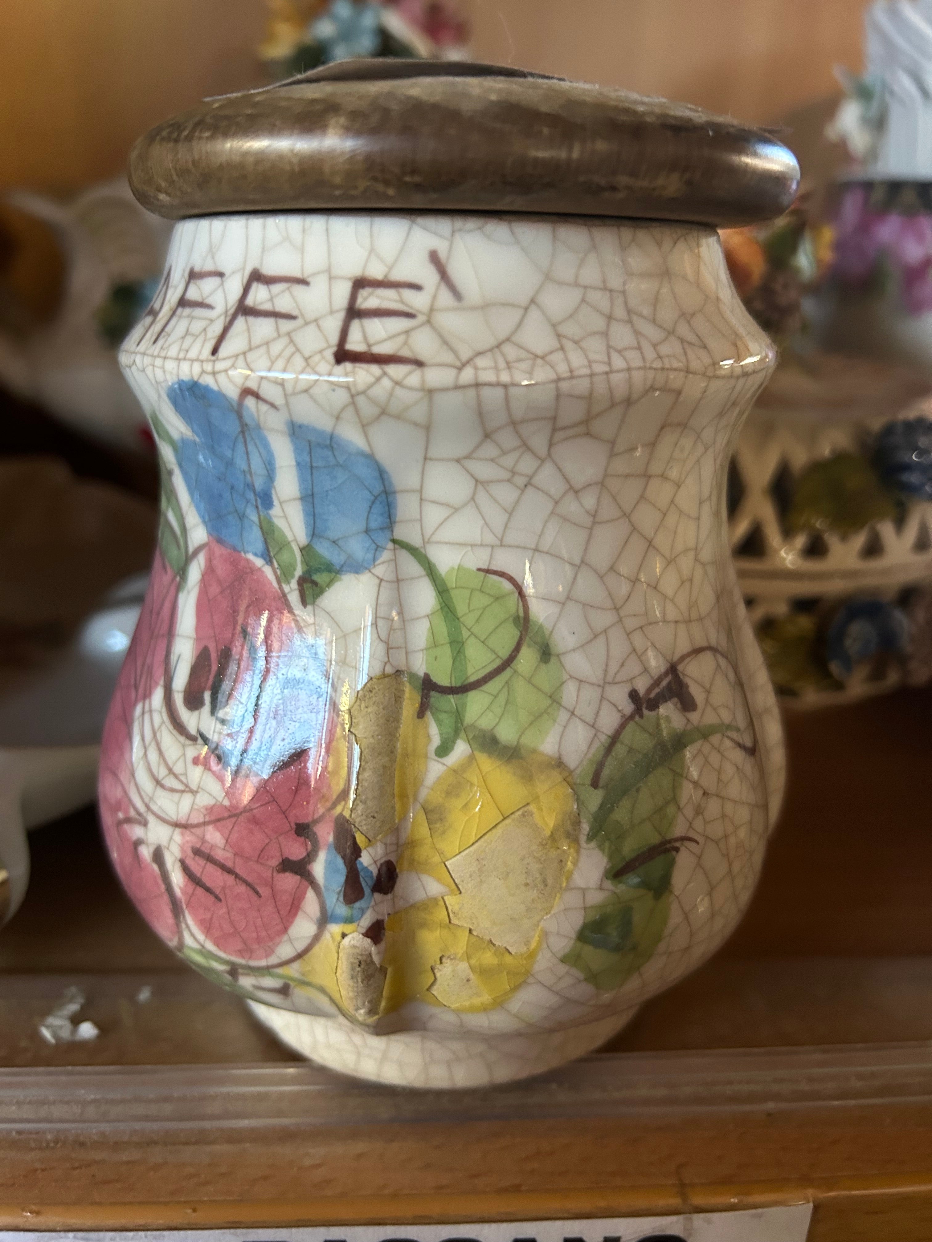 Barattolo Ceramica craquele Vecchia Bassano Tappo Legno