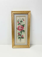 Quadro Ricamo Fiori Mezzopunto