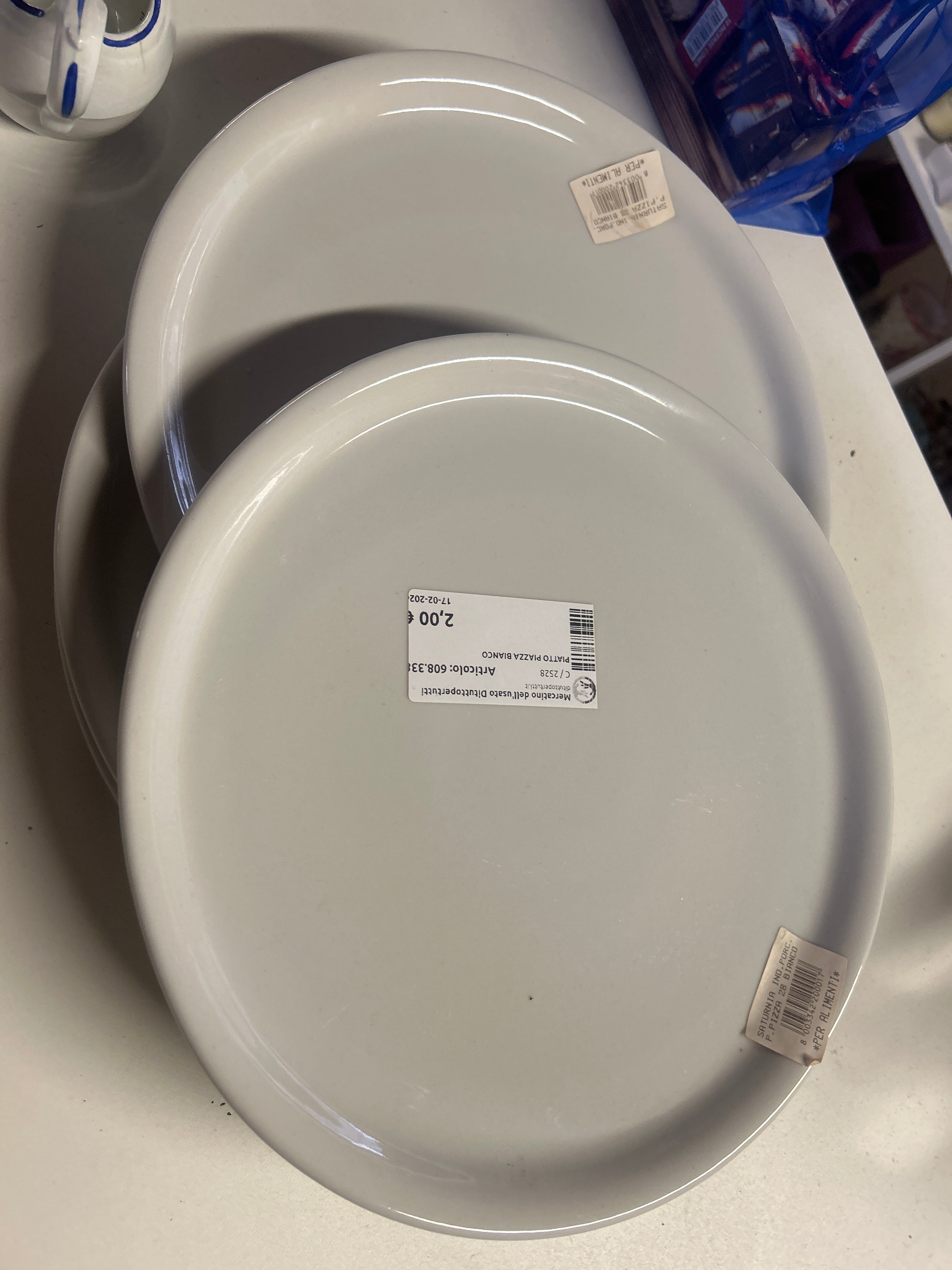 Piatto Piazza Bianco Saturnia