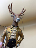 Decorazione Sir Deer 54cm Cervo Dorato