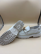 Scarpe Beige Catena Oro 40 Carmela Pelle