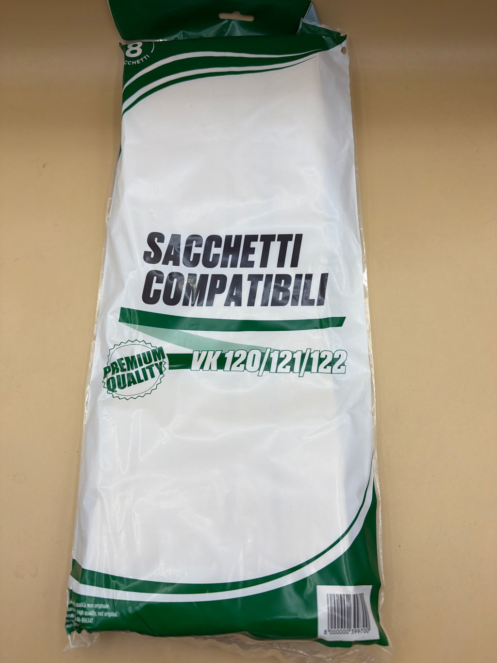 8 Sacchetti Compatibili Folletto Vk 120/121/122 Nuovi