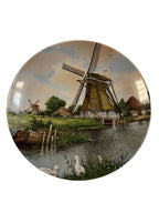 Piatto Da Appendere Royal Schwabap 1984 Decorato A Mano Con Mulini A Vento Olanda