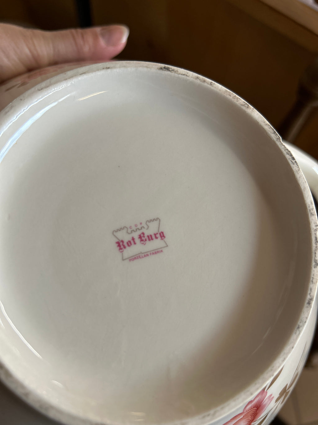 Zuppiera Rot Burg Con Coperchio bordo oro