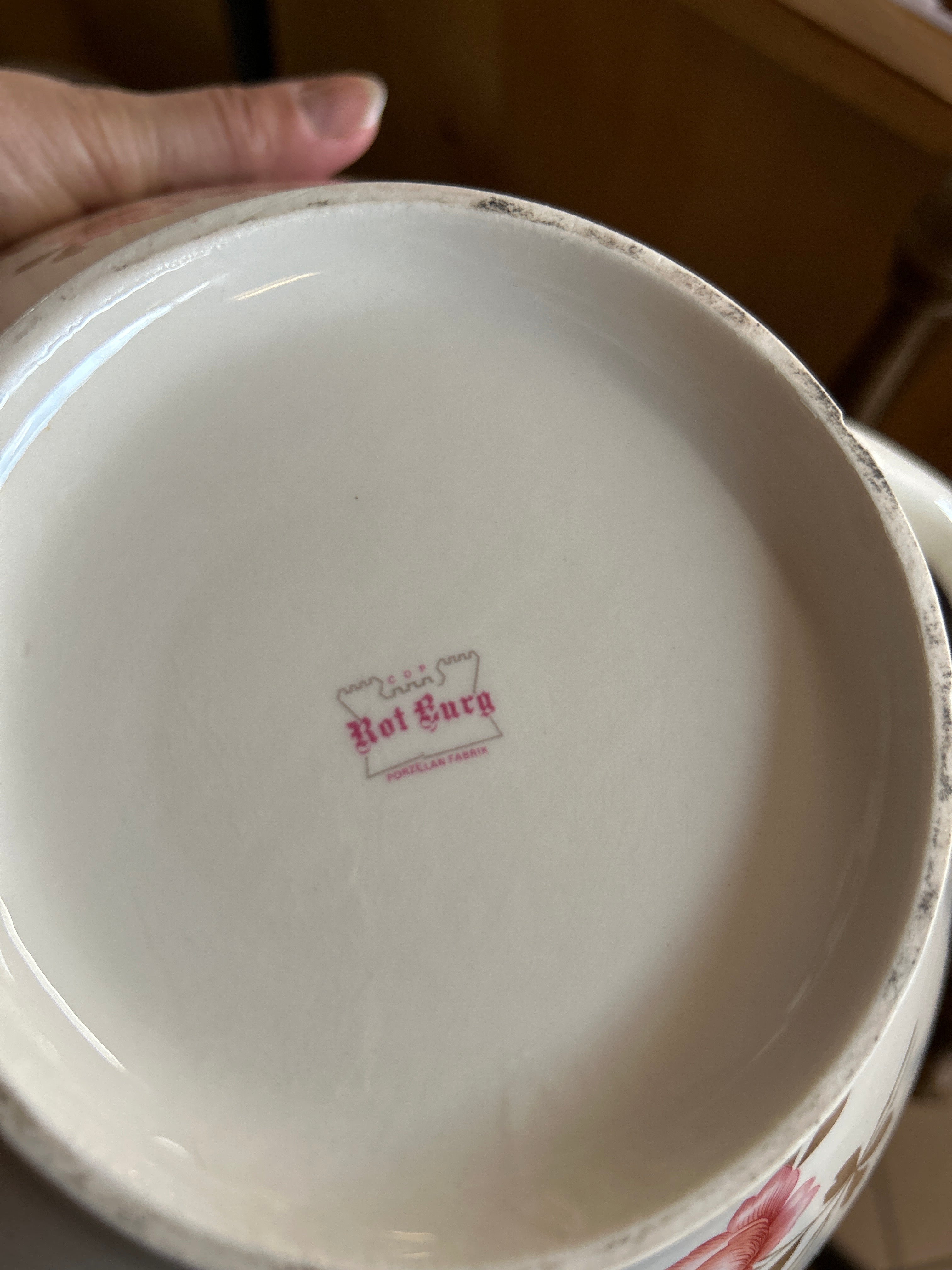 Zuppiera Rot Burg Con Coperchio bordo oro