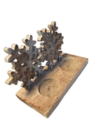 Portalumini Legno Fiocchi Di Neve