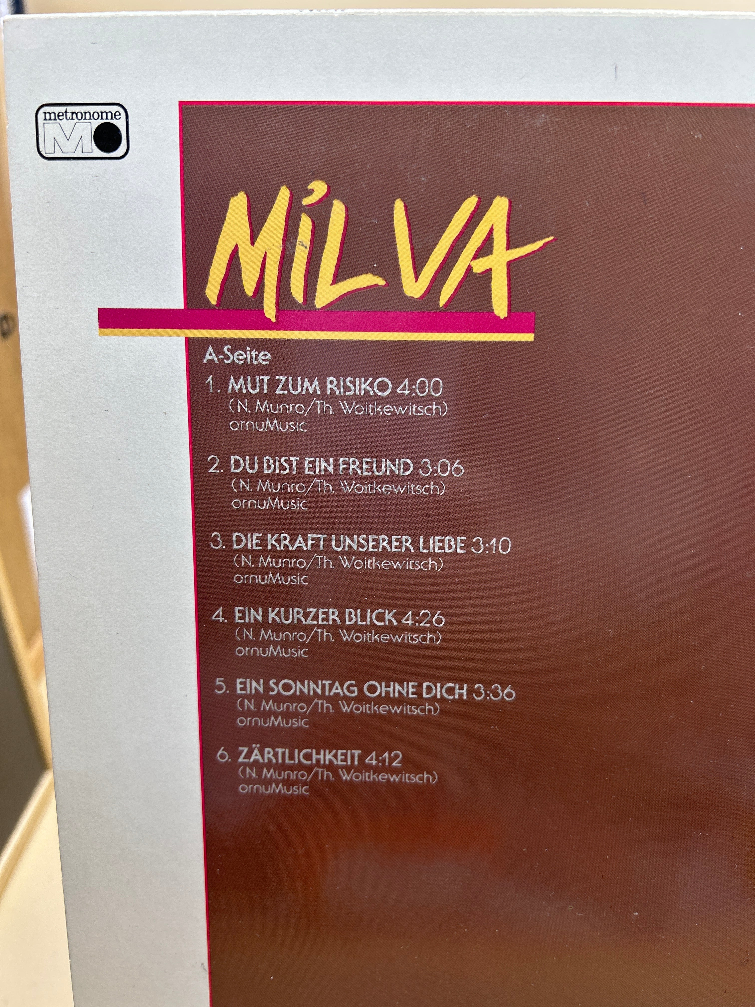 Lp Milva - Mut Zum Risiko 33 Giri