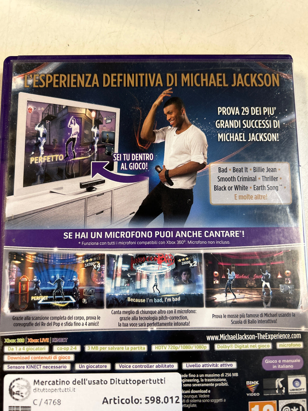 Michael Jackson The Experience Xbox 360 Kinect
