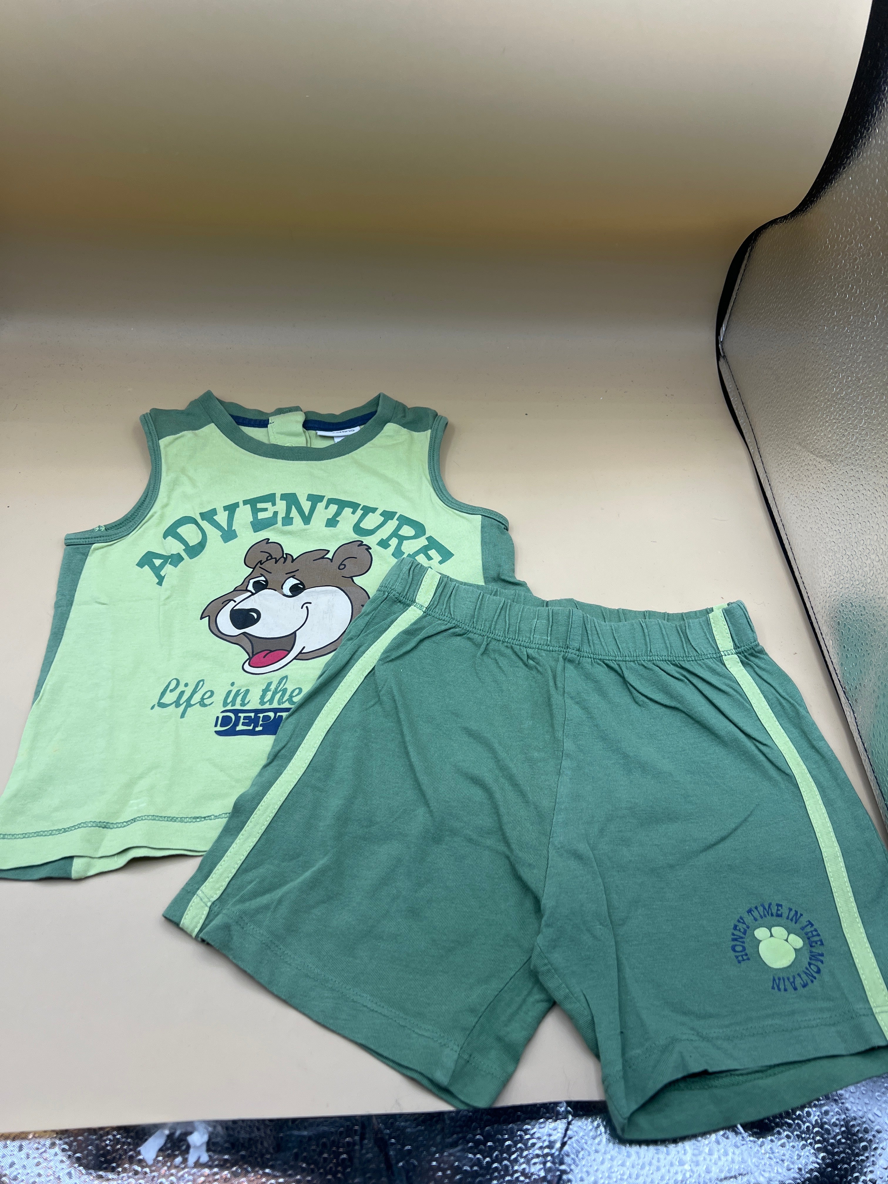 Completo Verde Orsetto Fagottino 24m Bimbo