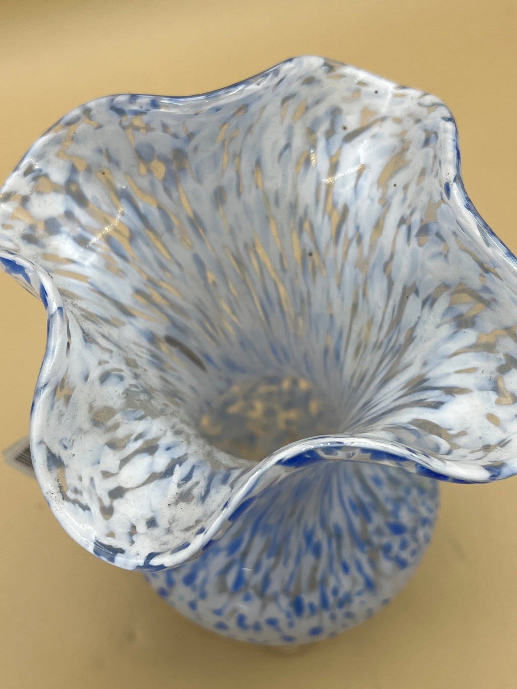 Vaso Murano Azzurro Bianco