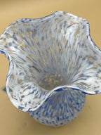 Vaso Murano Azzurro Bianco