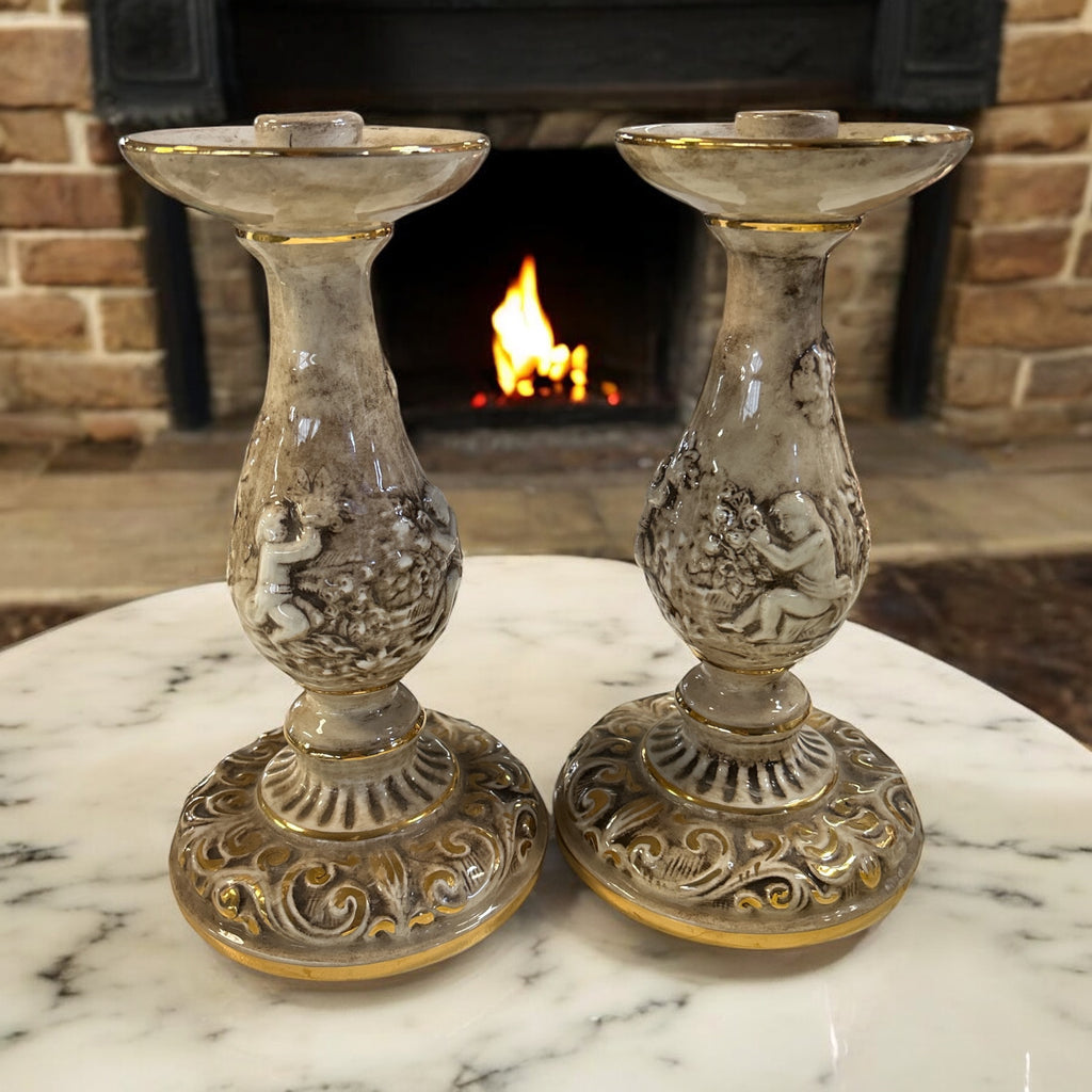 Candeliere Ceramica Capodimonte