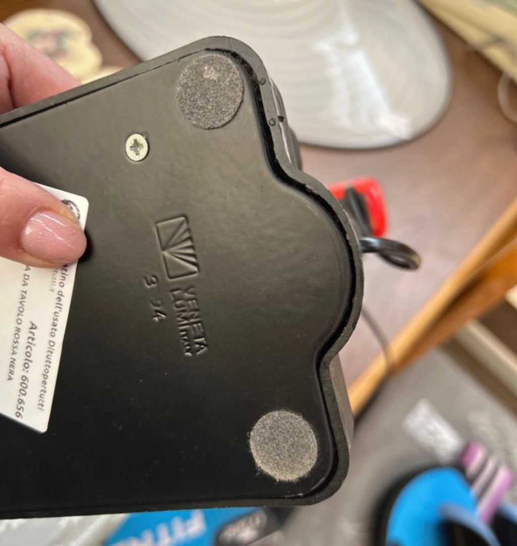 Lampada da tavolo Veneta Lumi rosso nero