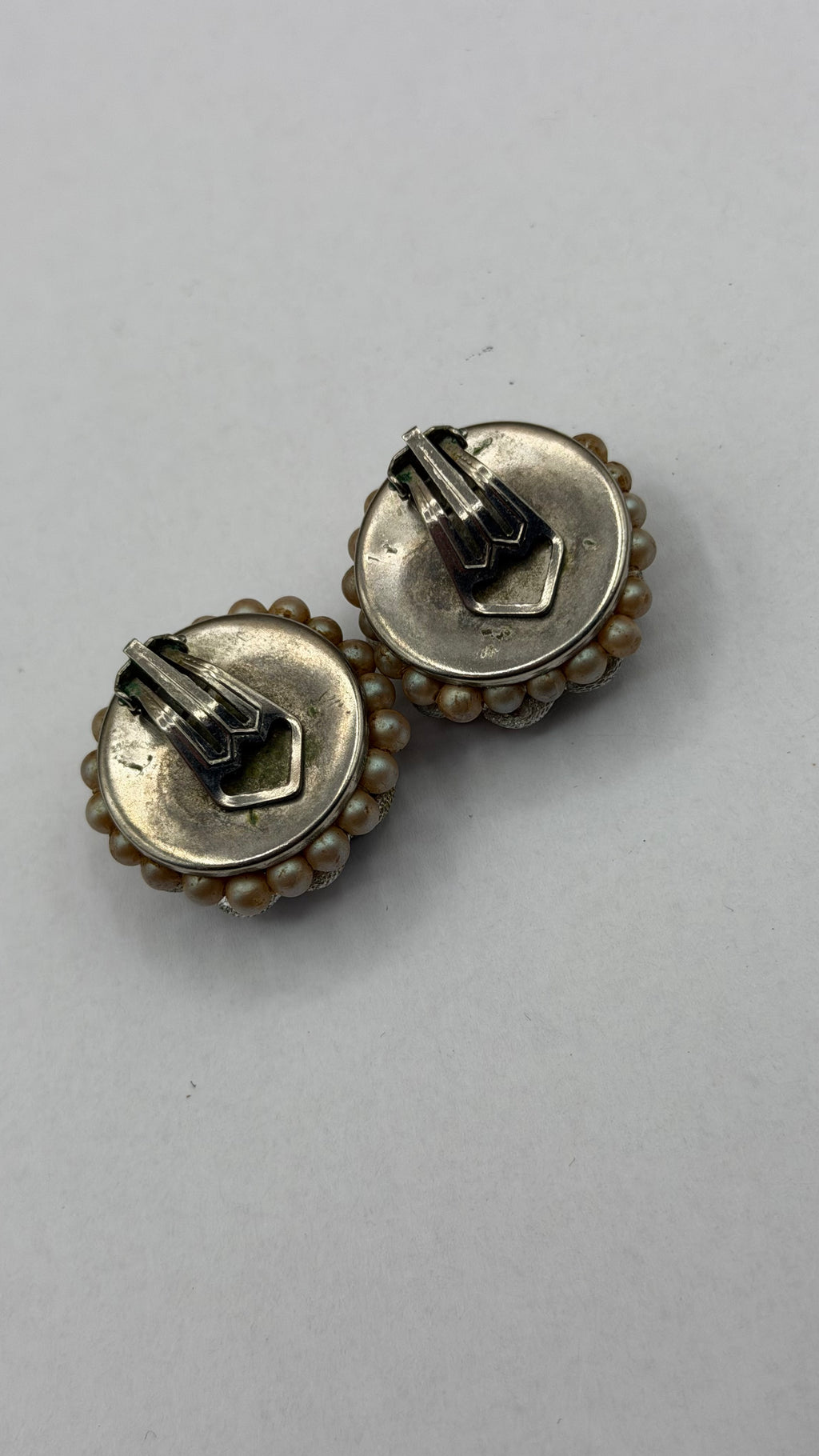 Coppia Orecchini Clip Intrecciati Color Argento