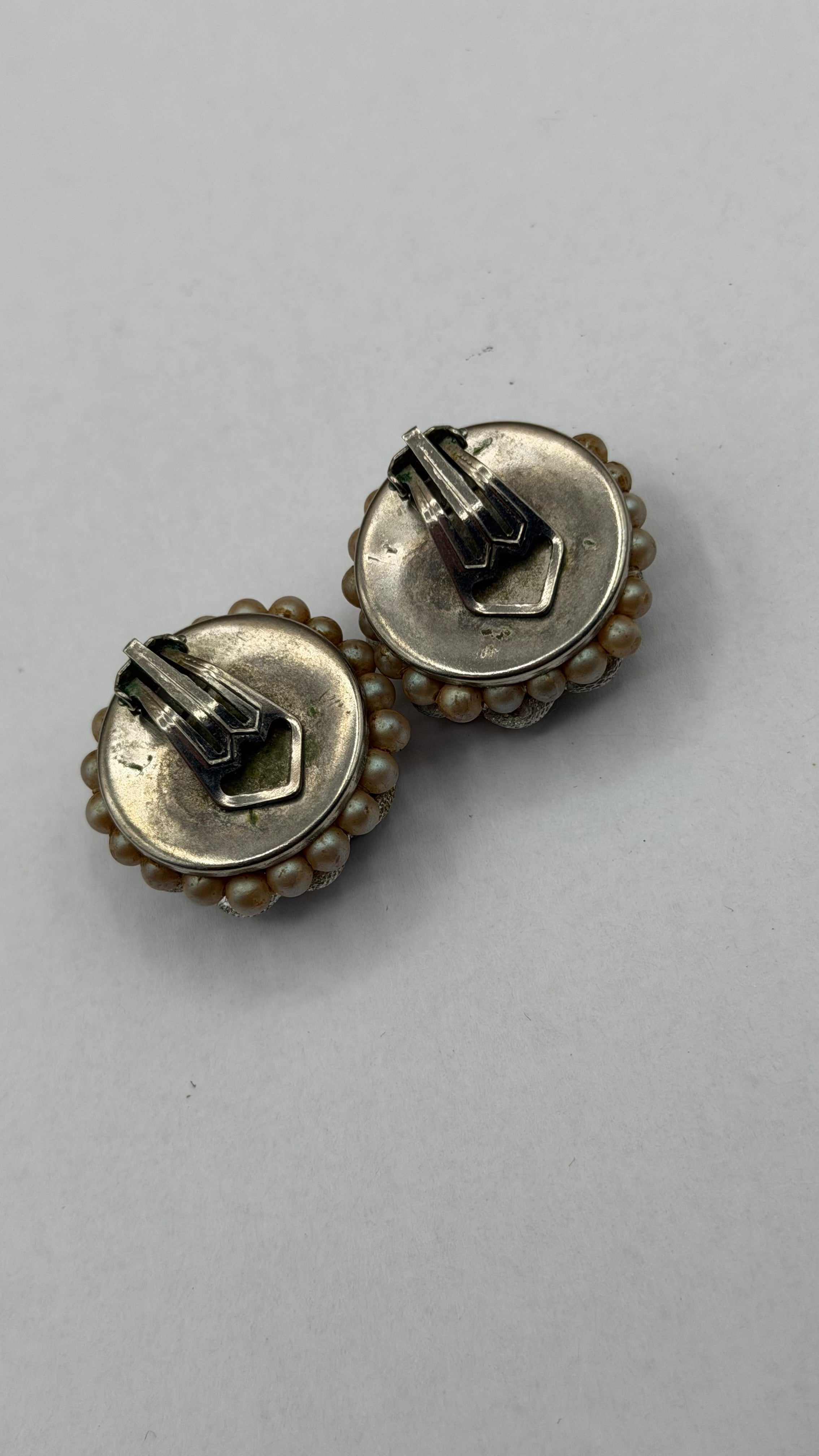 Coppia Orecchini Clip Intrecciati Color Argento