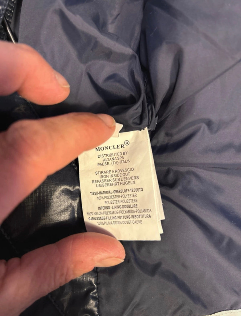 Giacca Blu piumino 18-24 Mesi Moncler originale