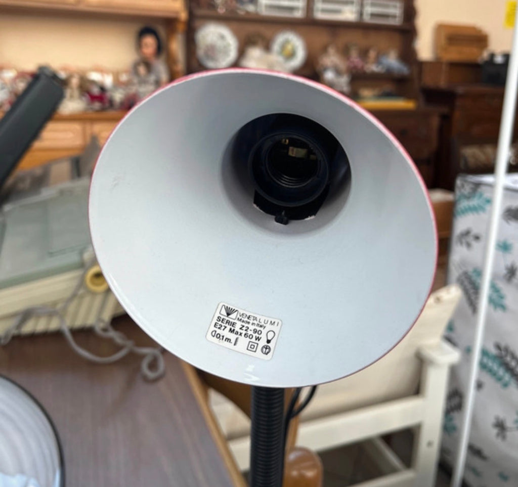 Lampada da tavolo Veneta Lumi rosso nero