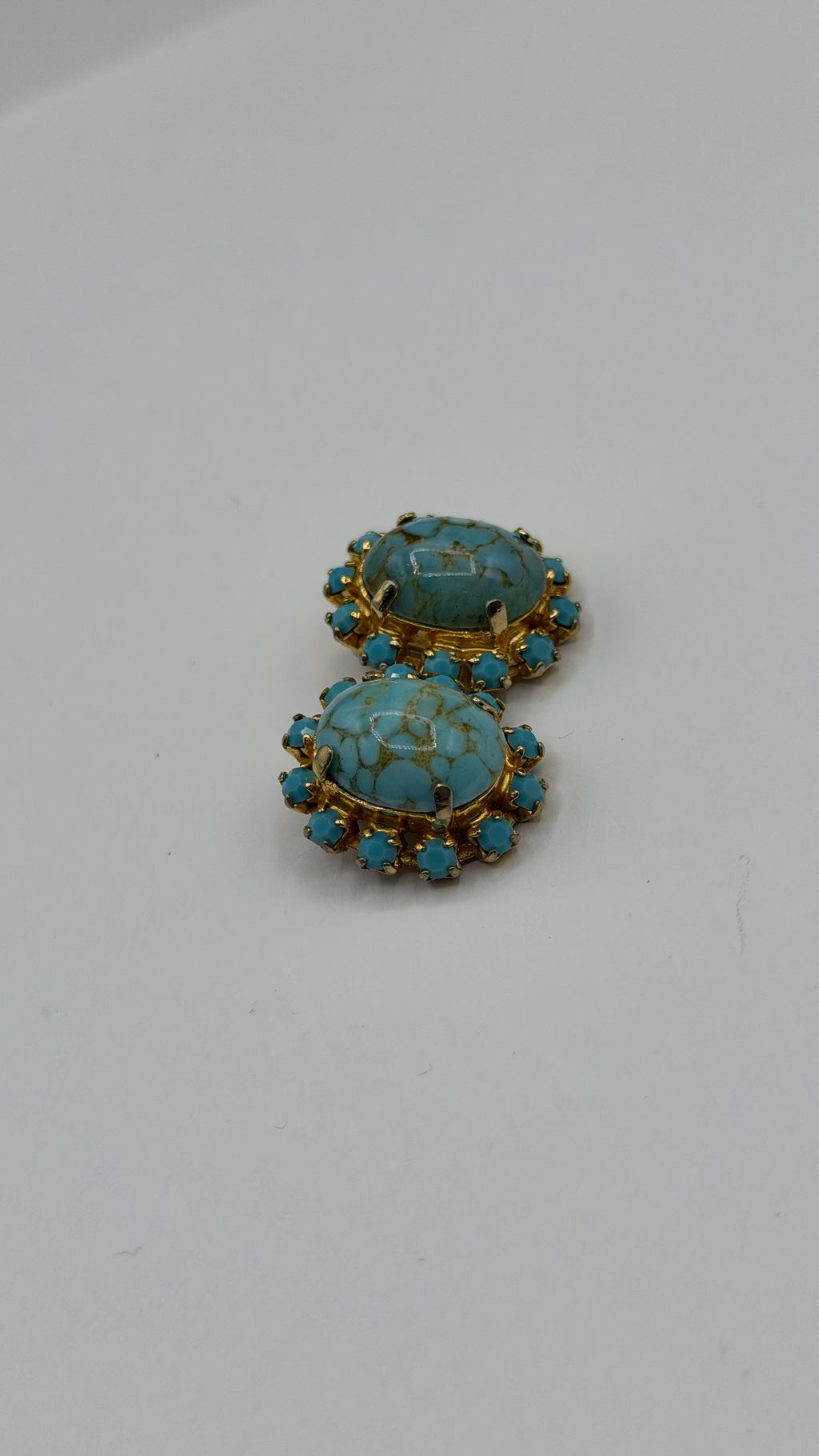 Coppia Orecchini Clip Azzurri