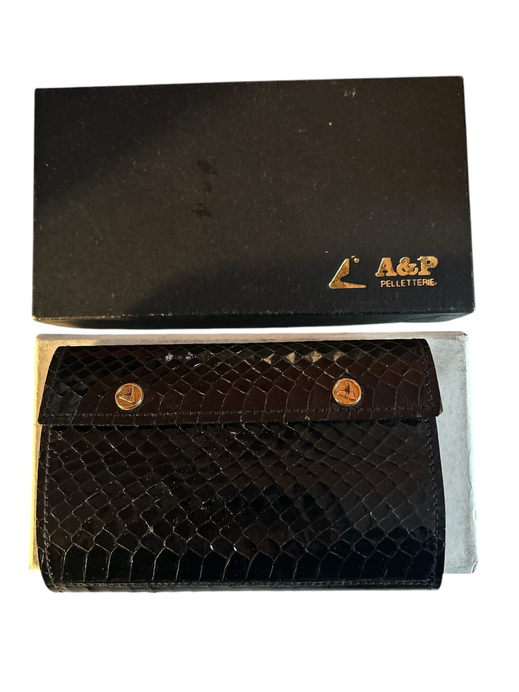 Set Manicure Con Custodia In Vero Rettile Nuovo