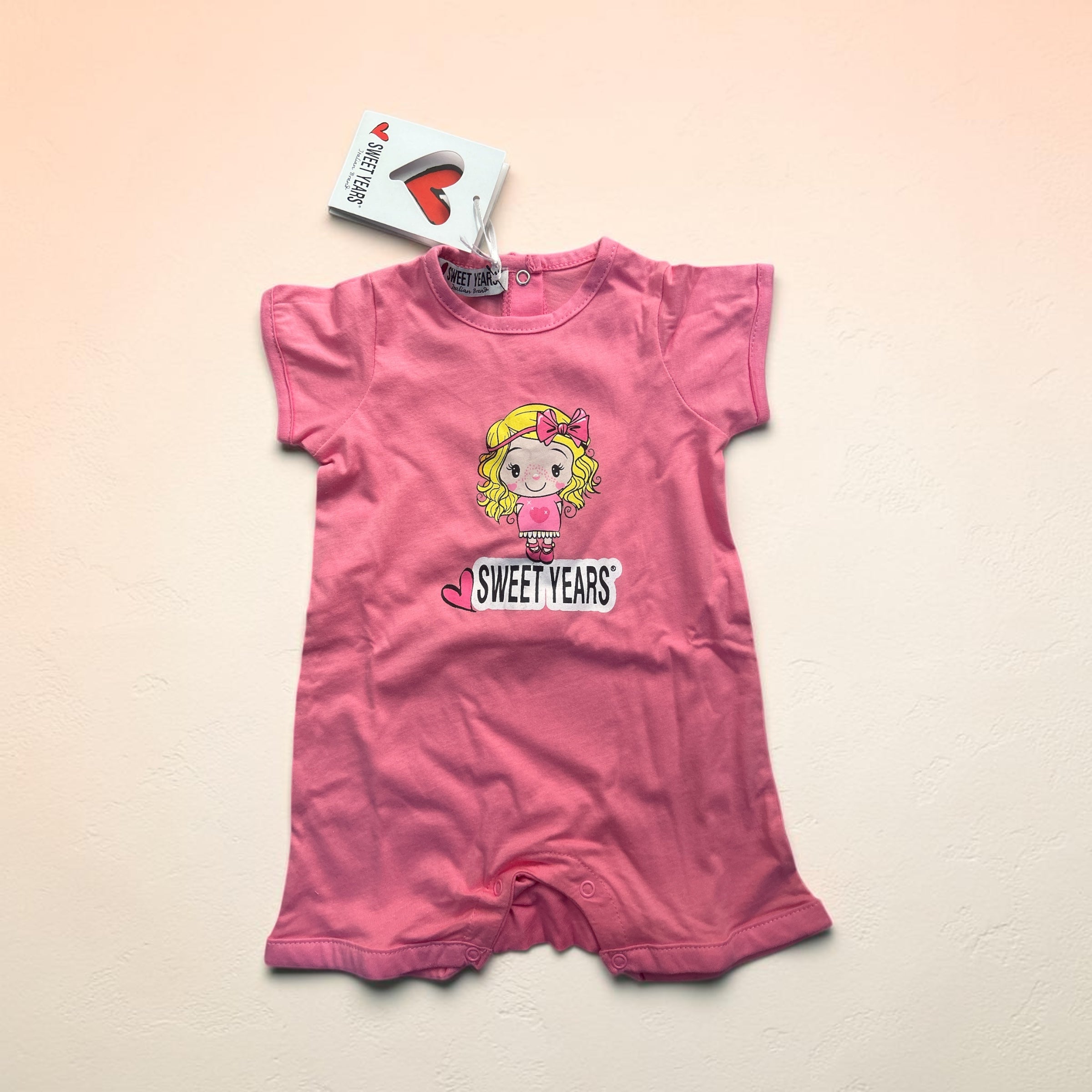 Pagliaccetto Bimba Sweet Years Nuovo 3-6 Mesi Rosa
