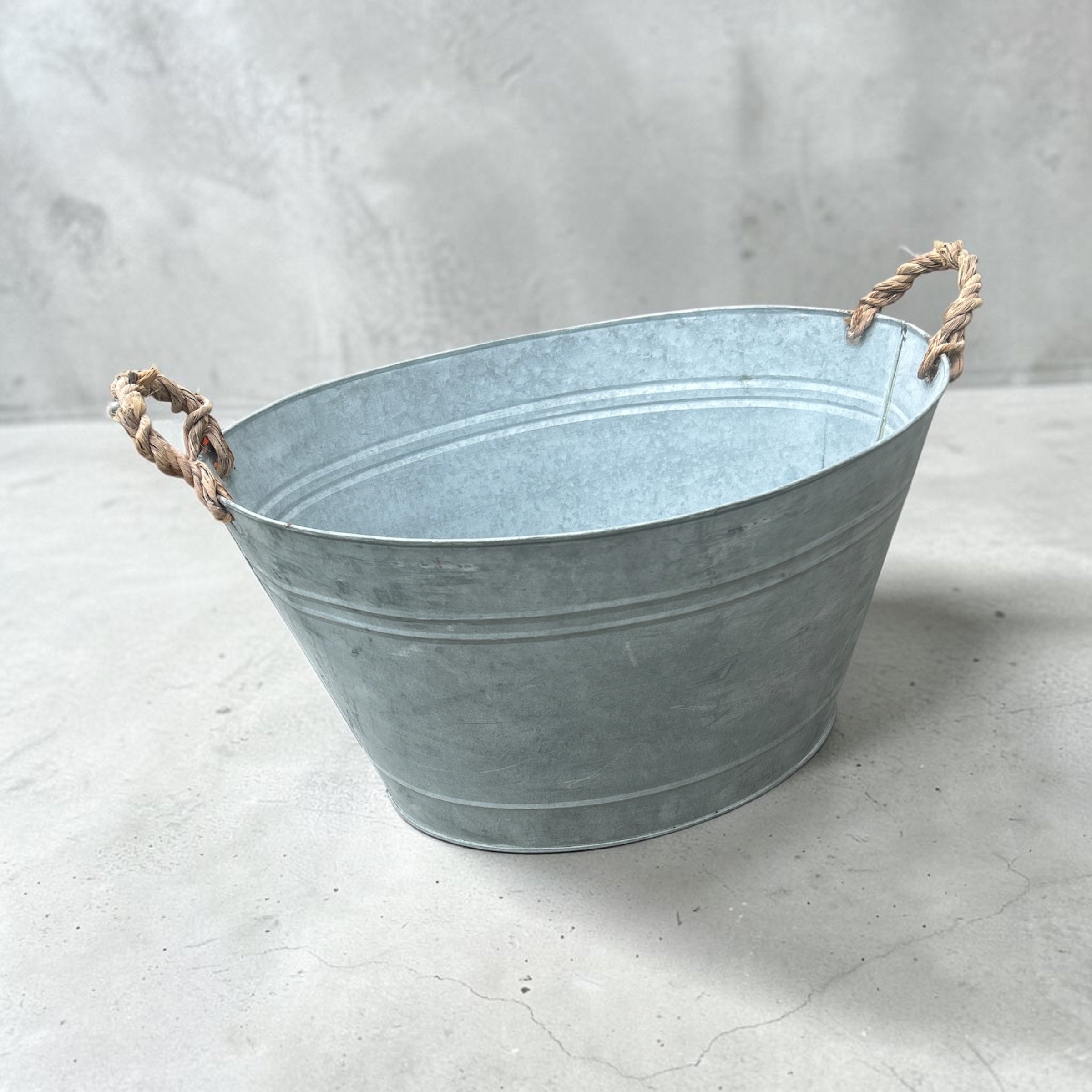 Mastella Ovale Zinco Manici In Corda