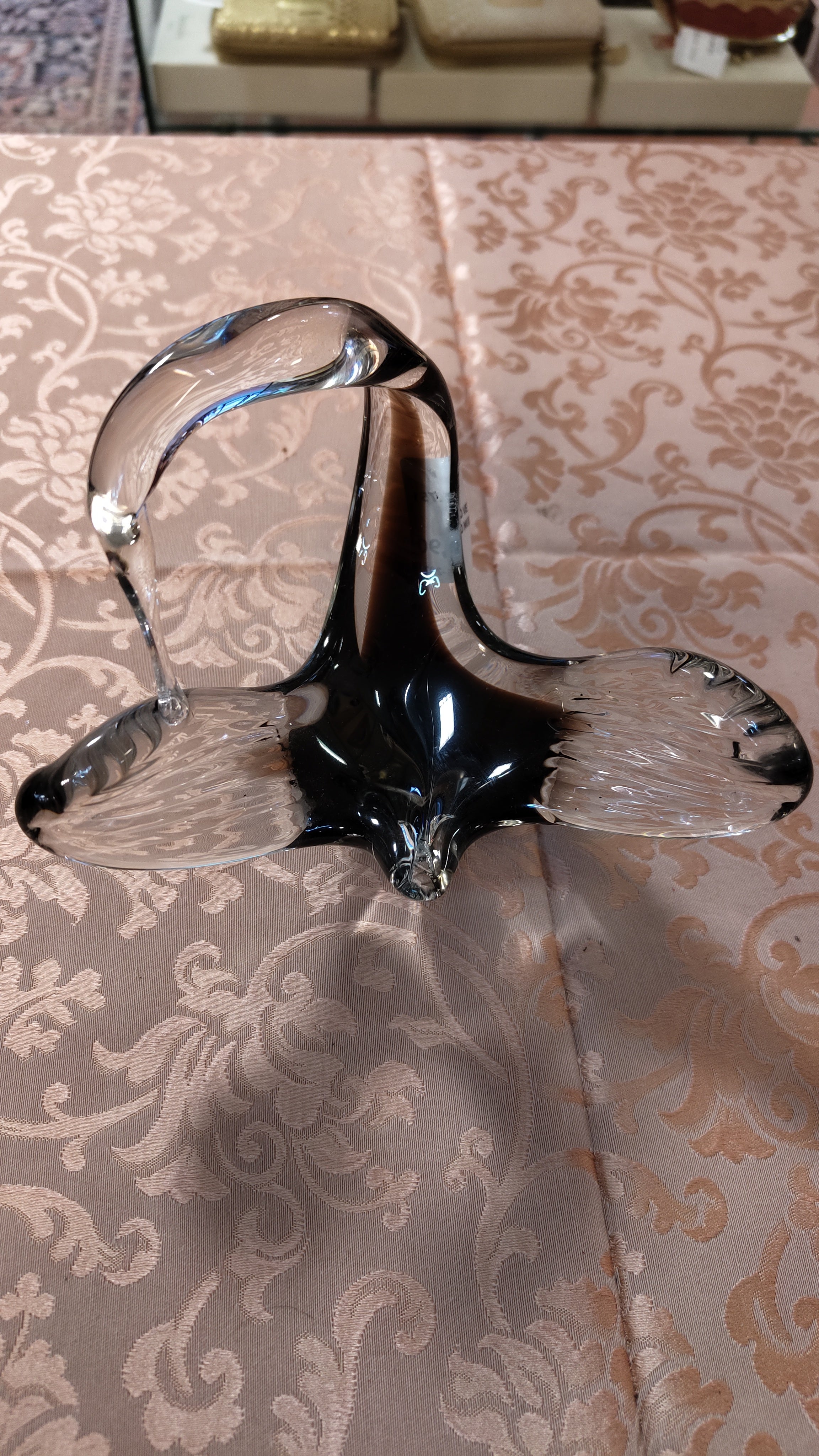 Cigno porta caramelle in vetro di Murano