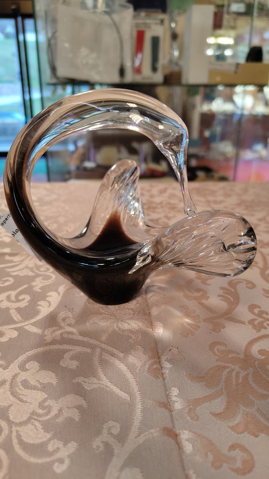 Swan candy holder in Murano glass