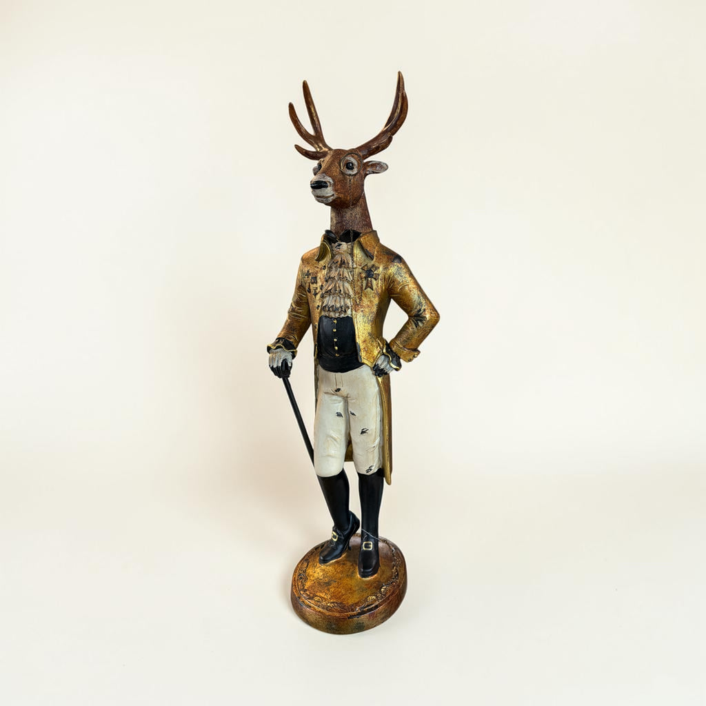 Decorazione Sir Deer 54cm Cervo Dorato