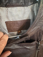 Giacca Pelle Conbipel 42 Donna Marrone