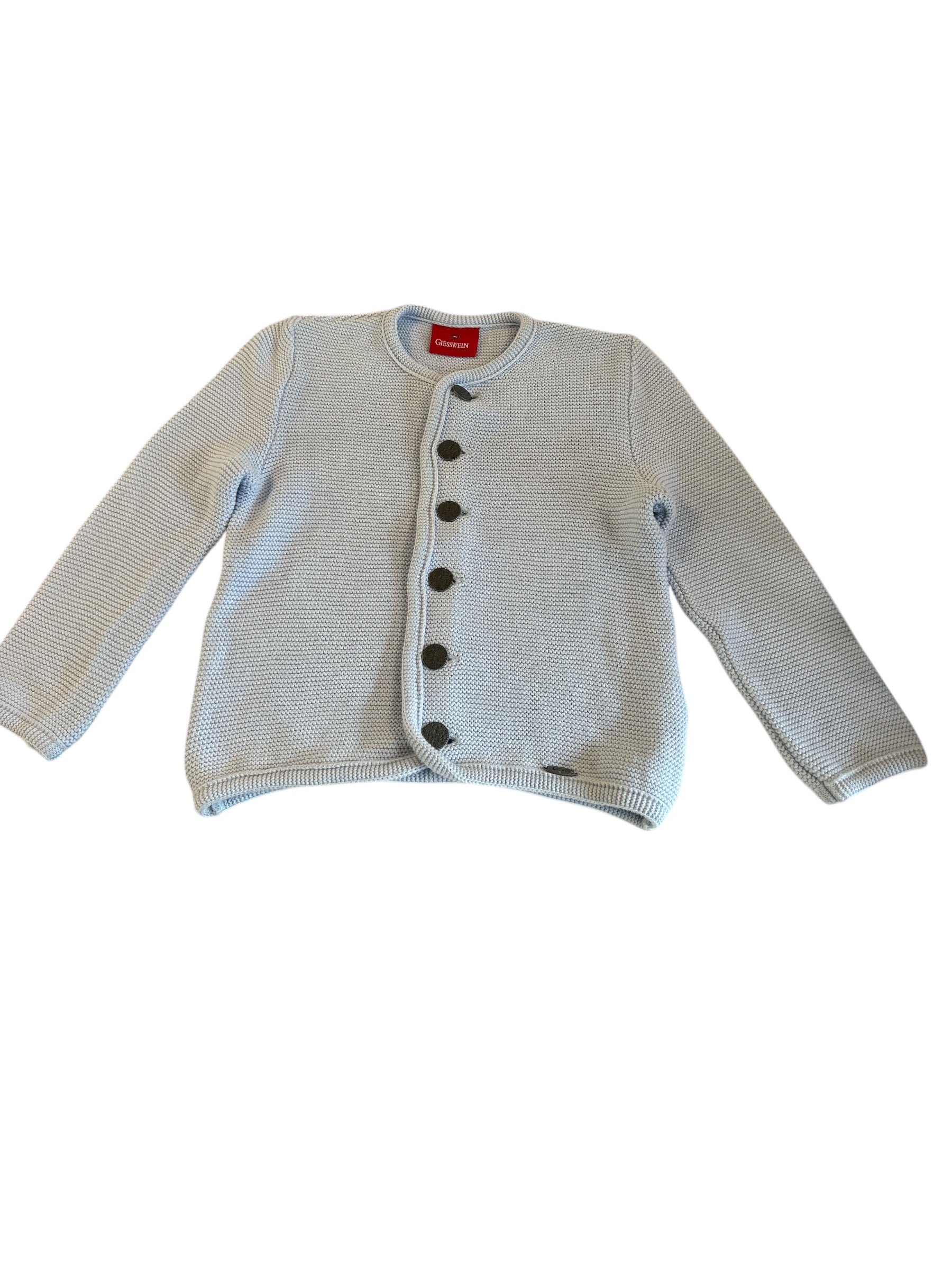 Cardigan Maglia Cotone Tirolese Giesswein 8 Anni Azzurro