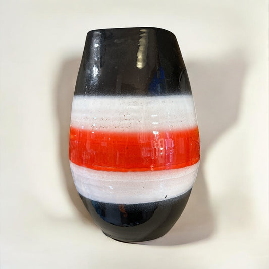Vaso in ceramica Nero bianco  Rosso
