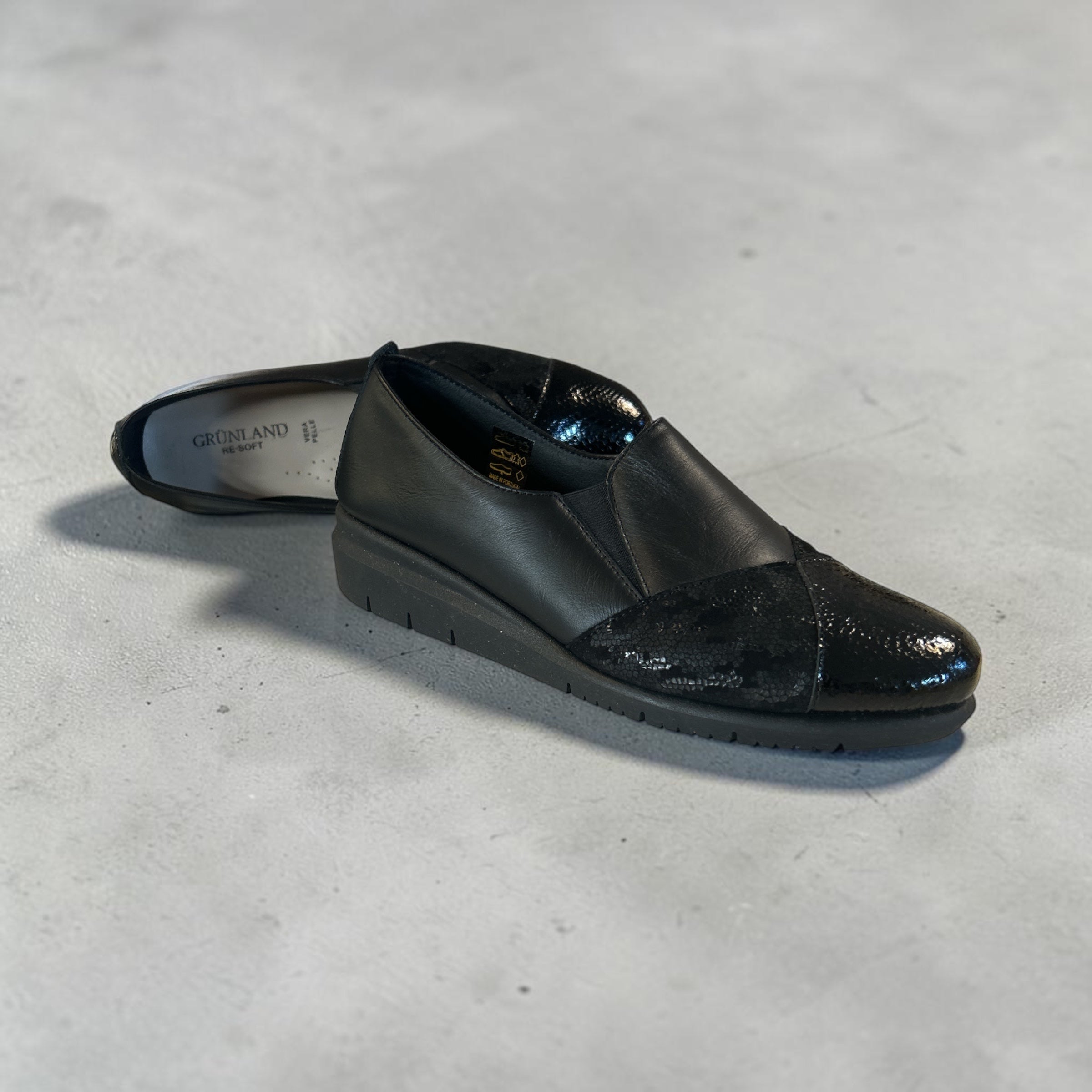 Scarpe Nere Zeppa Grunland 38