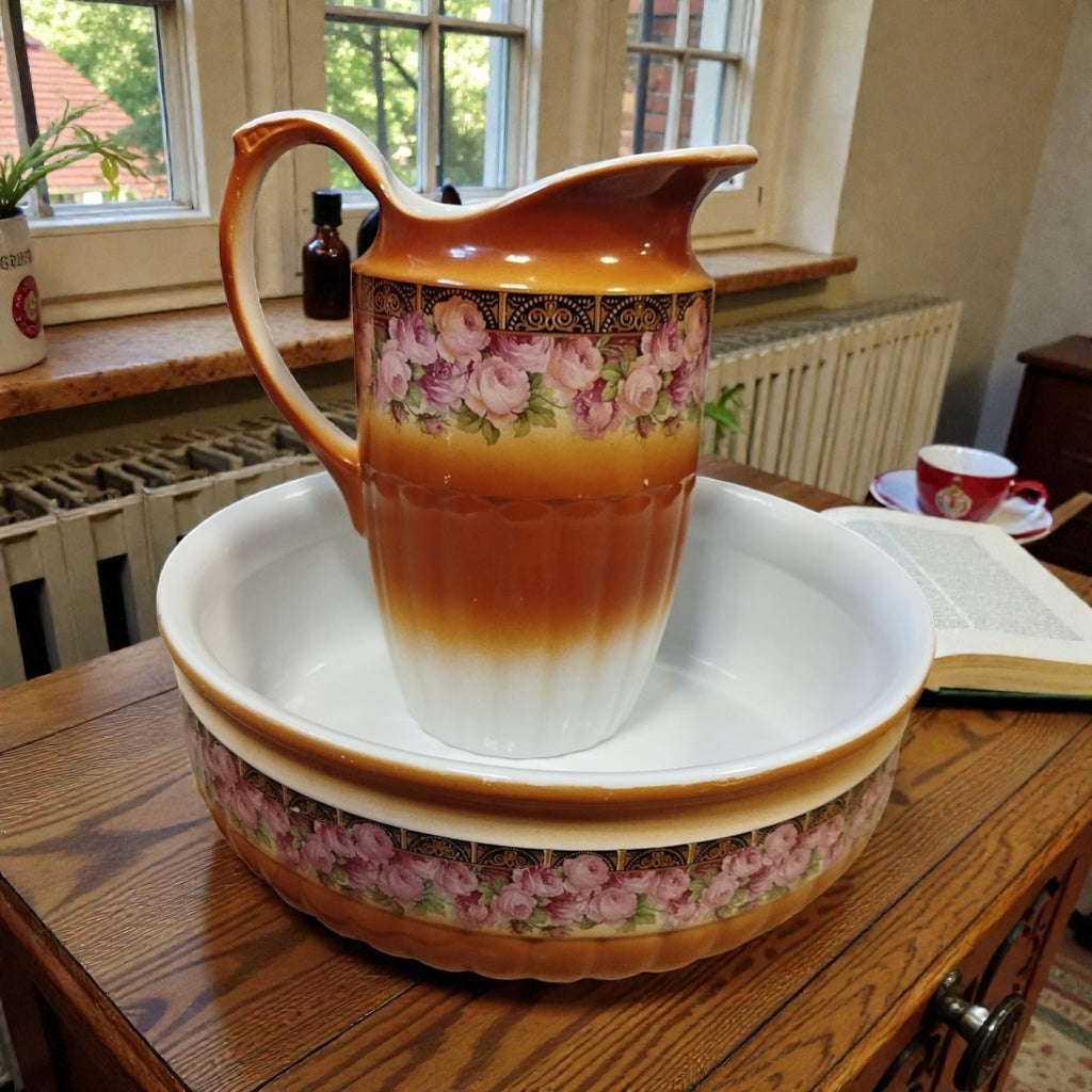 Catino con brocca ceramica Laveno