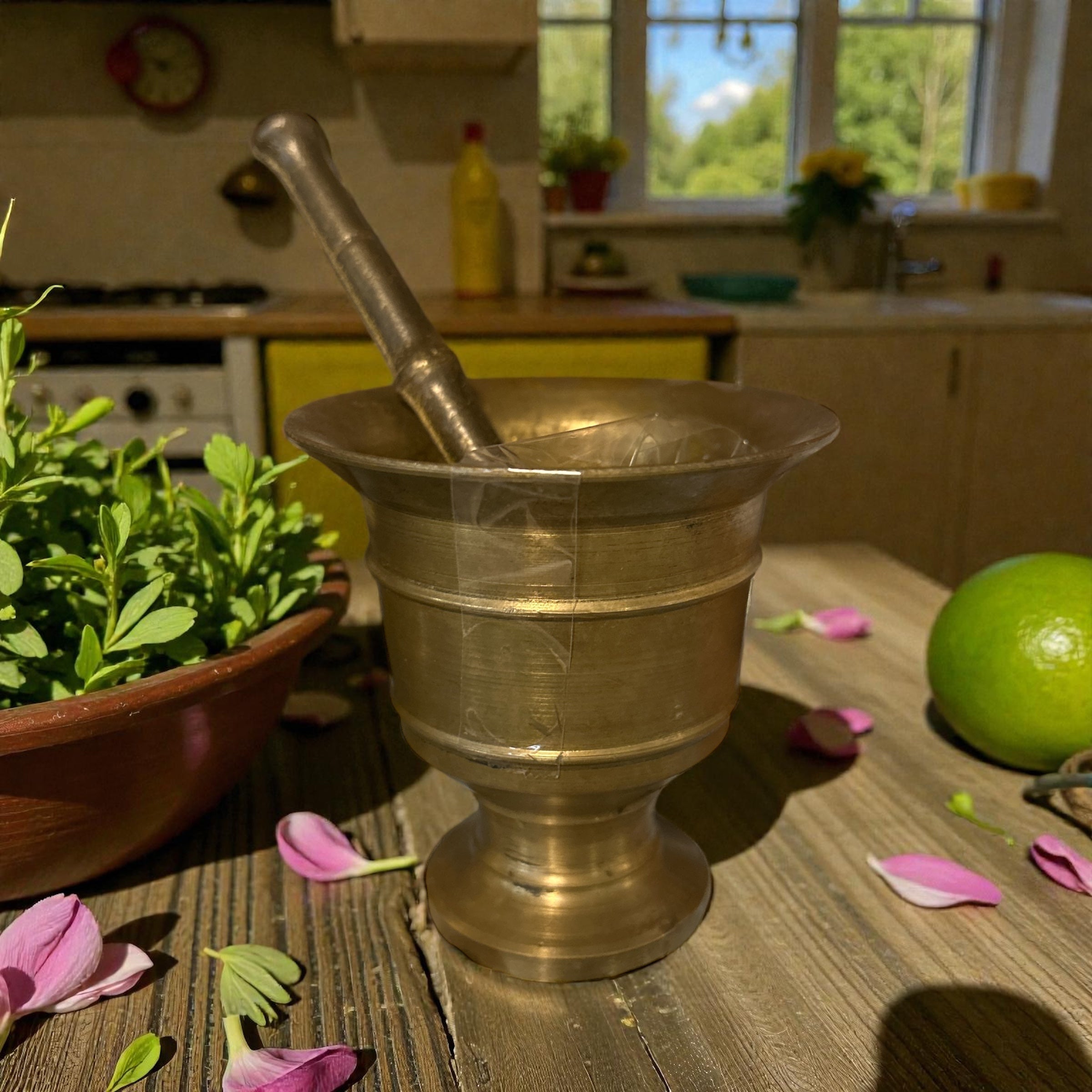 Mortaio Pestello Ottone Rotary Club Este