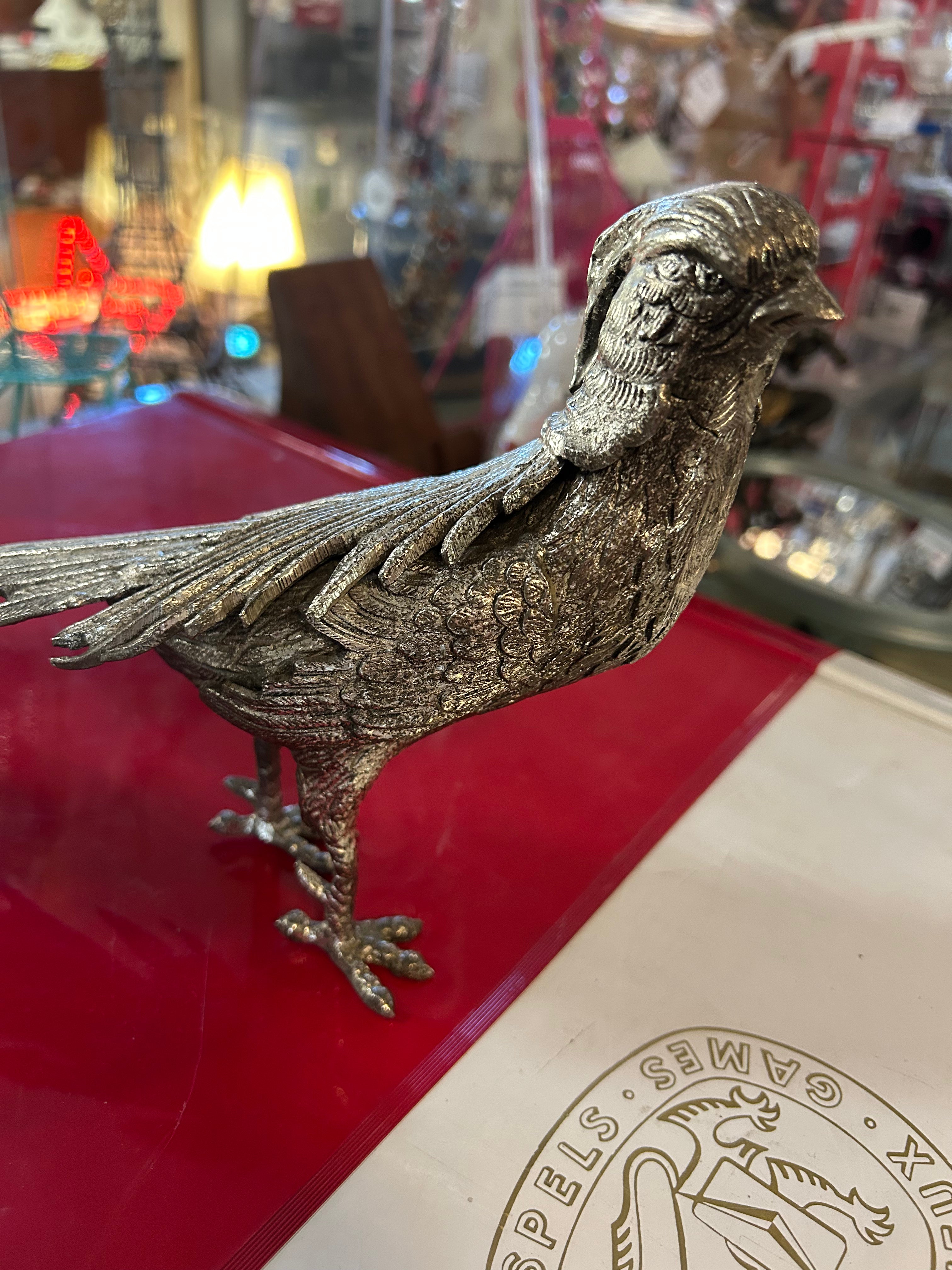 Fagiano in Metallo argentato