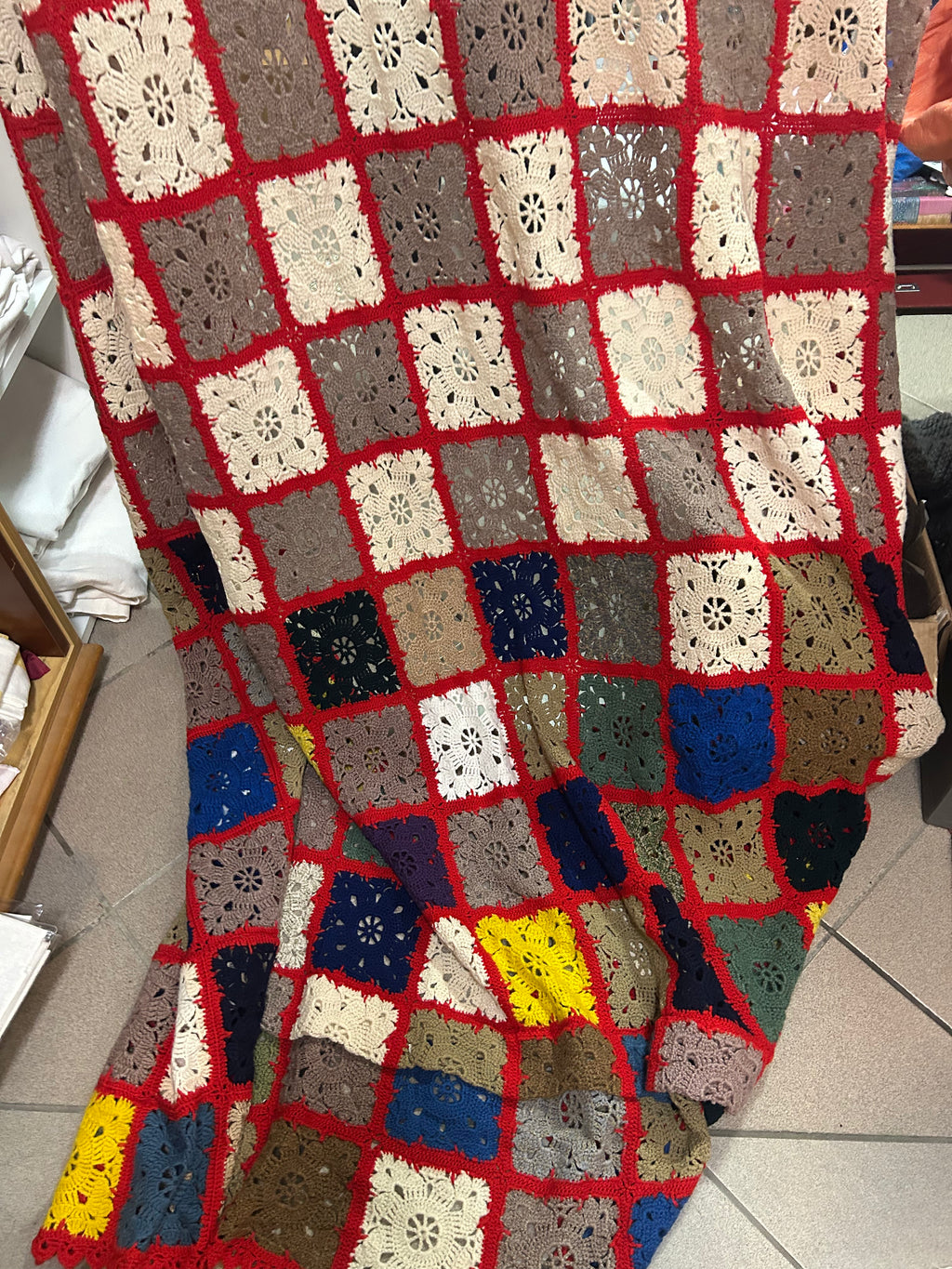 Coperta Uncinetto Matrimoniale Vintage Fatta A Mano