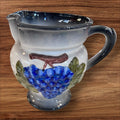 Caraffa Grande Ceramica Grappolo Uva Livigno