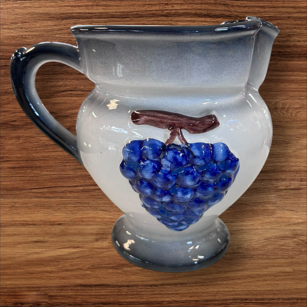 Caraffa Grande Ceramica Grappolo Uva Livigno