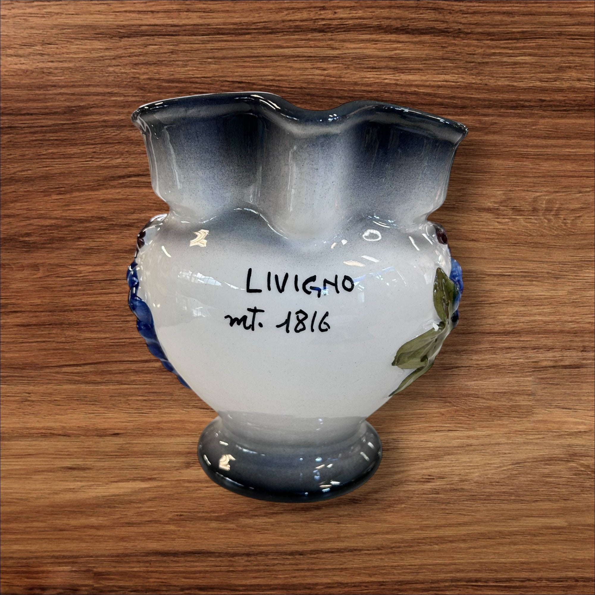 Caraffa Grande Ceramica Grappolo Uva Livigno