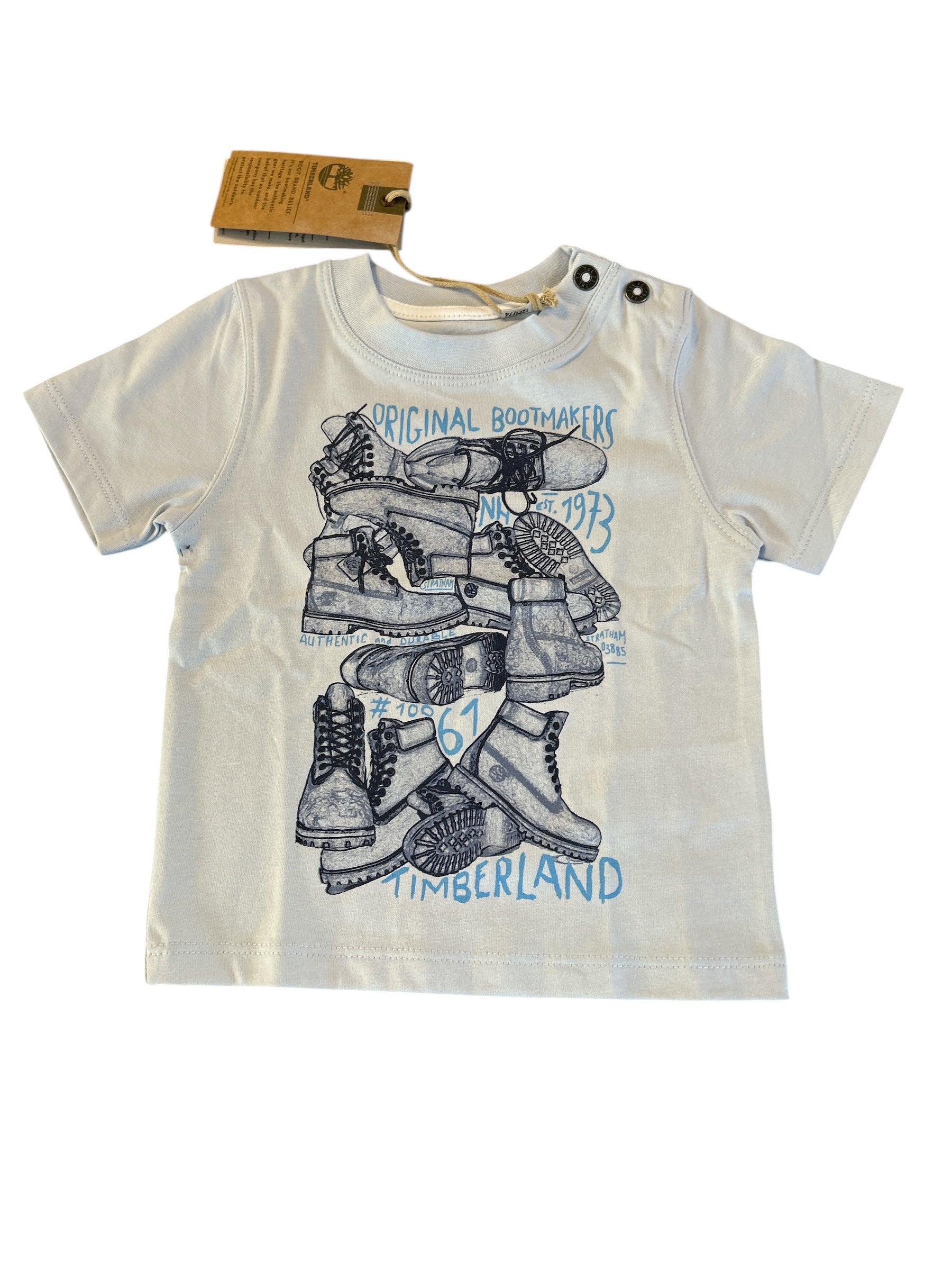 T-shirt Timberland 12 Mesi Nuova Bimbo Azzurra