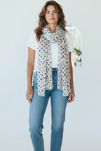 Foulard Pashmina Fiori Nuova Misto Seta