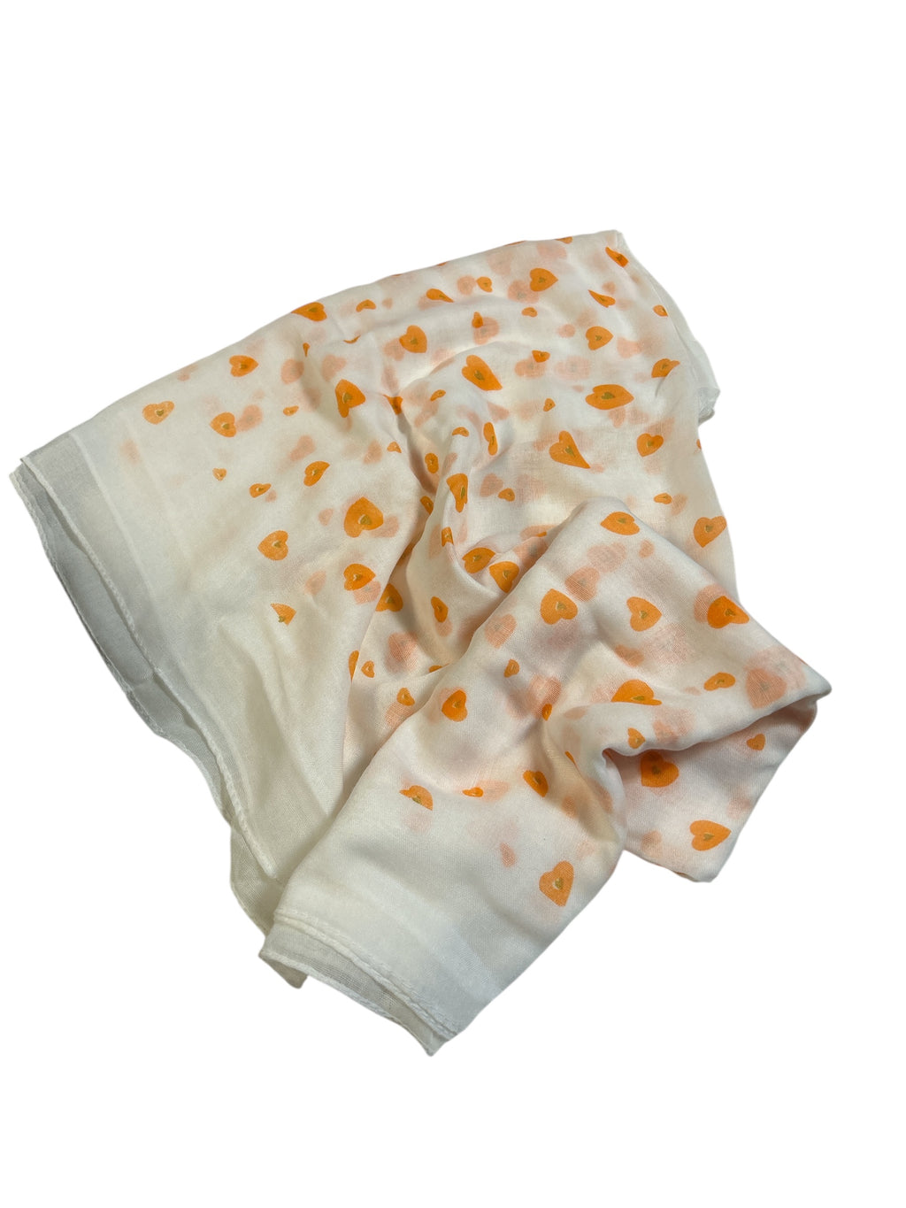 Pashmina Bianca Cuori Viscosa Nuova